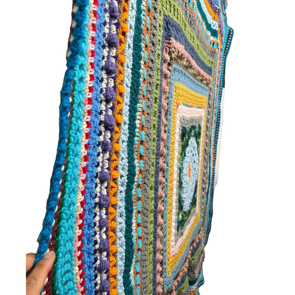 Vintage granny Knit Blanket - Picture 5 of 10